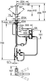 GROHE Minta Touch Elektronische Spültischbatterie L-Auslauf chrom mit Touch-Aktivierung