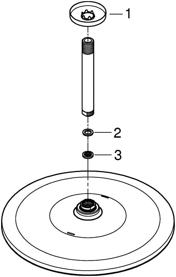 GROHE Rainshower 310 Mono Kopfbrauseset mit Deckenauslass 142 mm, 1 Strahl, chrom