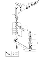 GROHE Plus Einhand-Waschtischbatterie L-Size mit ausziehbarem Auslauf und SilkMove Technologie in Chrom