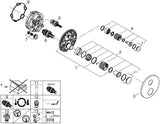 GROHE Atrio Private Collection Thermostat-Brausebatterie mit 2-Wege-Umstellung und Knopfbetätigung, Chrom