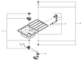 GROHE K200 Edelstahlspüle 860x500 mm mit Abtropffläche und Siebkorbventil