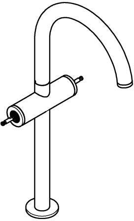 GROHE Atrio Private Collection Waschtisch-Einlochbatterie XL-Size für Hebelgriffe Chrom