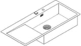 GROHE K1000 Edelstahlspüle 1160 mm mit Abtropffläche, Einbau rechts, 1 Becken