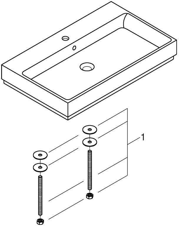 GROHE Cube Keramik Aufsatzwaschtisch 100 cm mit PureGuard und Überlauf – alpinweiß