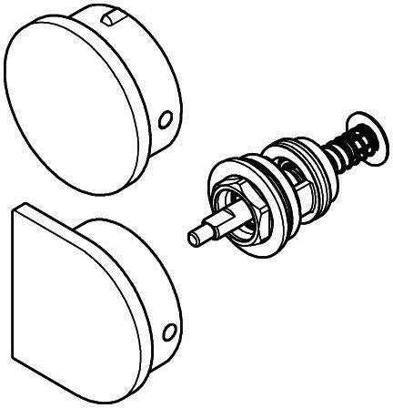 GROHE Umstellung 48451 für Einhand-Wannenbatterien – Wand- und Bodenmontage, chrom