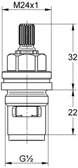 GROHE Oberteil 440441 90 Grad für Eichelberg Standventil – Chrom, präzise Regelung