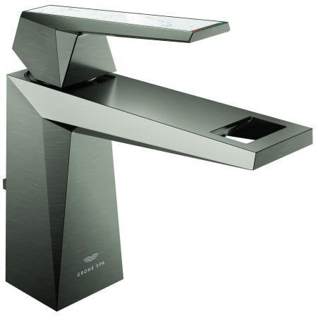 GROHE Allure Brilliant Private Collection Waschtisch-Einhandhebelmischer M-Size mit White Attica Griff, Chrom