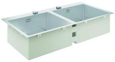 GROHE K800 Edelstahlspüle 31585_1 – 2 Becken, 1024x510 mm, aufliegend oder flächenbündig