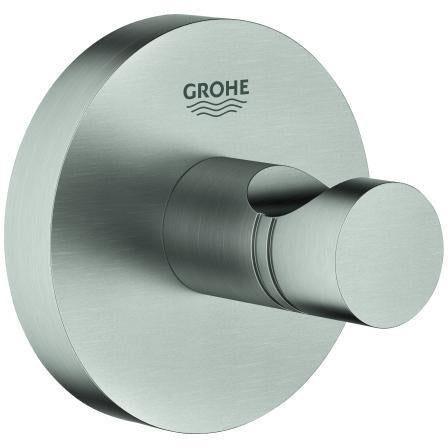 GROHE Essentials Bademantelhaken Metall chrom – verdeckte Wandmontage, 1 Haken
