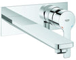 GROHE Lineare 2-Loch-Waschtischbatterie Wandmontage Fertigmontageset Chrom