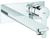 GROHE Lineare 2-Loch-Waschtischbatterie Wandmontage Fertigmontageset Chrom