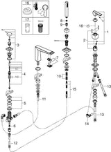 GROHE Allure Brilliant Private Collection 4-Loch-Wannenkombination mit White Attica Caesarstone Griff in Chrom