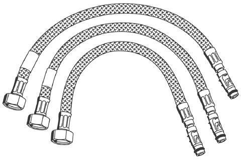 GROHE Anschlussschlauchset 43566 für Eurodisc SE Selbstschluss-Brausethermostat Chrom