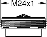 GROHE Mousseur 48009 Strahlregler mit Außengewinde M24 x 1 – 52 l/min Durchfluss