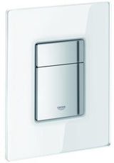 GROHE Skate Cosmopolitan WC-Betätigungsplatte in velvet black – 2-Mengen-Technik, Glasoberfläche, 156x197 mm