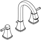 GROHE Grandera 3-Loch-Waschtischbatterie mit hohem Auslauf in Chrom – M-Size, EcoJoy & AquaGuide