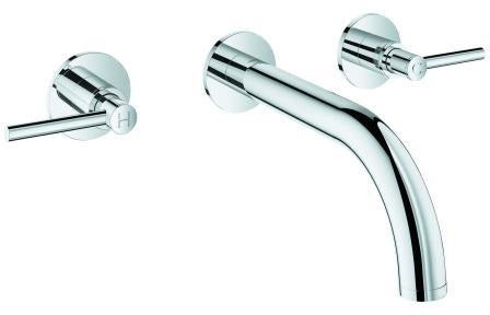 GROHE Atrio 3-Loch-Waschtischbatterie Fertigmontageset Hebelgriff Chrom