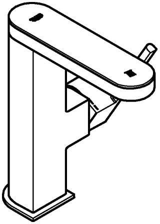 GROHE Plus Einhand-Waschtischbatterie mit digitalem LED-Display, M-Size, chrom – Temperaturanzeige & EcoJoy