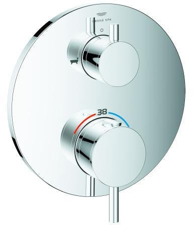 GROHE Atrio Thermostat-Wannenbatterie Fertigmontageset 2-Wege-Umstellung Chrom