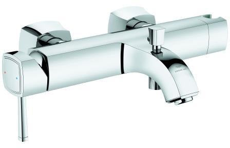 GROHE Grandera Einhand-Wannenbatterie 24374 Wandmontage Chrom – SilkMove & Handbrausehalter