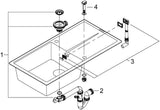 GROHE K400 Kompositspüle 31641 1 Becken 1000x500mm mit Abtropffläche granit grau