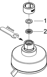 GROHE Tempesta Cosmopolitan 100 Kopfbrause, 4 Strahlarten, EcoJoy 8,5 l/min, chrom