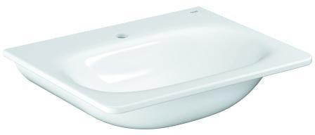 GROHE Essence Waschtisch 600x485 mm PureGuard alpinweiß – Wandmontage mit 1 Hahnloch