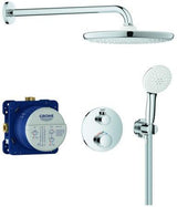 GROHE Grohtherm Unterputz-Duschsystem mit Tempesta 250 Kopfbrause, SmartBox und Brauseset Chrom
