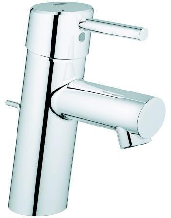 GROHE Concetto Einhand-Waschtischbatterie mit Zugstangen-Ablaufgarnitur, chrom – SilkMove Technologie