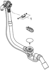 GROHE Talentofill Wannenfüll- und Ablaufgarnitur 28990 für Normalbadewannen, Chrom