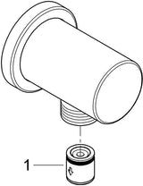 GROHE Rainshower Wandanschlussbogen 27057 DN 15 Chrom – eigensicher, mit runder Rosette