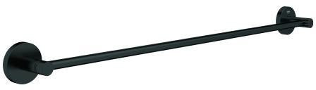 GROHE Essentials Badetuchhalter 600 mm Metall matt black – verdeckte Befestigung, 10 kg Belastung
