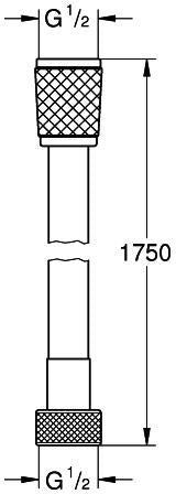 GROHE Rotaflex Brauseschlauch 1750 mm Chrom – Knickfest & Hitzebeständig bis 70 °C
