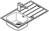 GROHE Spülen-Bundle K200 Edelstahlspüle mit Eurosmart Küchenarmatur chrom