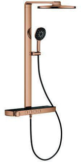GROHE Rainshower Aqua Pure Duschsystem mit Thermostatbatterie, 360 mm Kopfbrause, Chrom