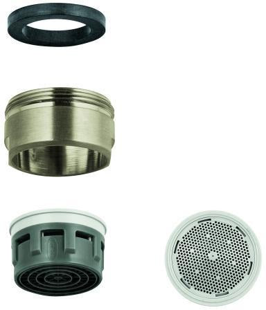 GROHE Mousseur 13941 Strahlregler mit Außengewinde M24 x 1 – Chrom, LongLife Oberfläche