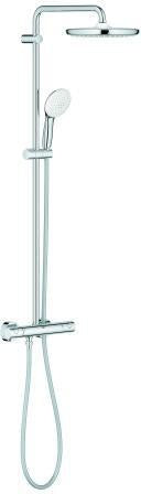 GROHE Tempesta 250 Duschsystem mit Thermostatbatterie – Chrom, EcoJoy & SafeStop