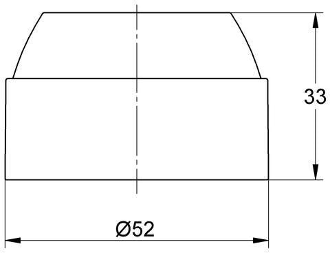 GROHE Abdeckrosette 440559 für Al Dente Spültischbatterien – Chrom, rund, 52 mm