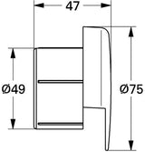 GROHE Rosette Talentofill 19954 für 28994/28995 – Chrom, 75 mm, mit Gewinde