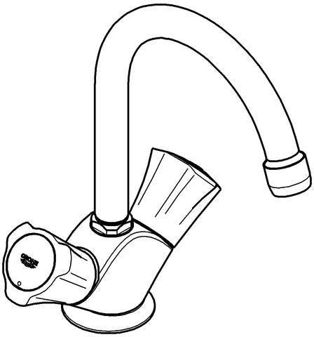 GROHE Costa 2-Griff-Waschtischbatterie mit Zugstangen-Ablaufgarnitur, chrom