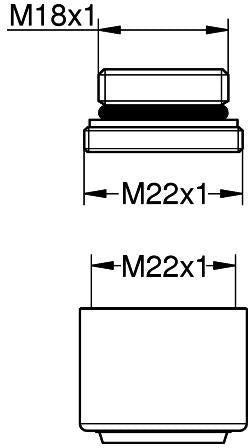 GROHE Mousseur 06574 Strahlregler M22 x 1 Innengewinde chrom