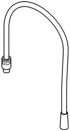 GROHE Brauseschlauch 46732 Chrom – 1/2 Zoll Innengewinde mit konischer Kupplung