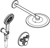 GROHE Grohtherm SmartControl Duschsystem Unterputz mit Thermostat, 3 Absperrventilen und Rainshower SmartActive 310 Cube, Chrom
