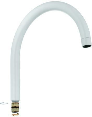 GROHE C-Auslauf 13043 chrom für Minta Einhand-Spültischbatterie, drehbar, Messing