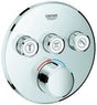 GROHE SmartControl Unterputzmischer rund mit 3 Absperrventilen – Fertigmontageset Chrom