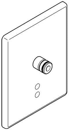 GROHE Abdeckplatte 42122 mit Elektronik für Europlus E Edelstahl – IR-Abdeckplatte für Waschtisch Unterputz