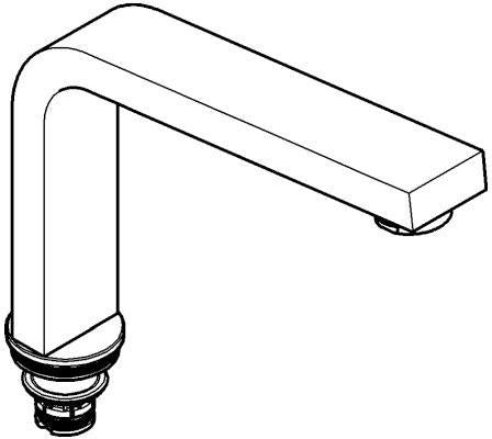 GROHE Auslauf 13323 chrom – L-Auslauf mit Strahlregler für Armaturen