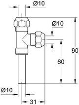 GROHE WAS-T-Abzweigstück 41007 DN10 für Eckventile – Eggemann Serie, Chrom