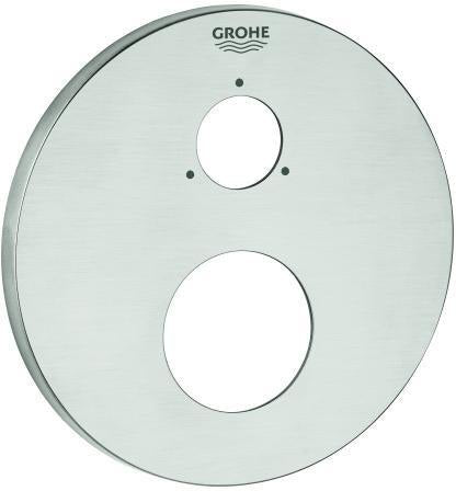 GROHE Rosette 49108 rund für EHM-Fertigmontagesets – Chrom, FastFixation, LongLife Oberfläche