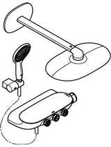 GROHE Rainshower SmartControl 360 Duo Duschsystem – Thermostat, 3 Strahlarten, chrom/moon white